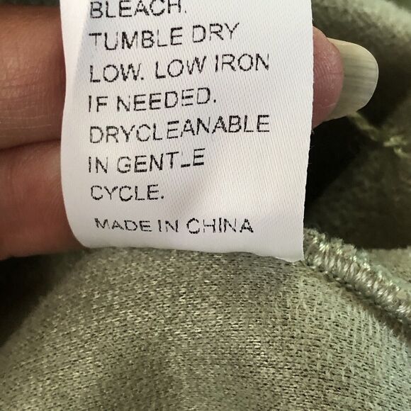 MOTF Faux Sherpa Crop Jacket Green Size Large - Picture 12 of 12